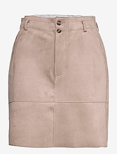 Faux suede skirt with a jersey inner surface, Esprit Casual