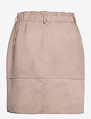 Esprit Casual - Faux suede skirt with a jersey inner surface - short skirts - taupe - 1