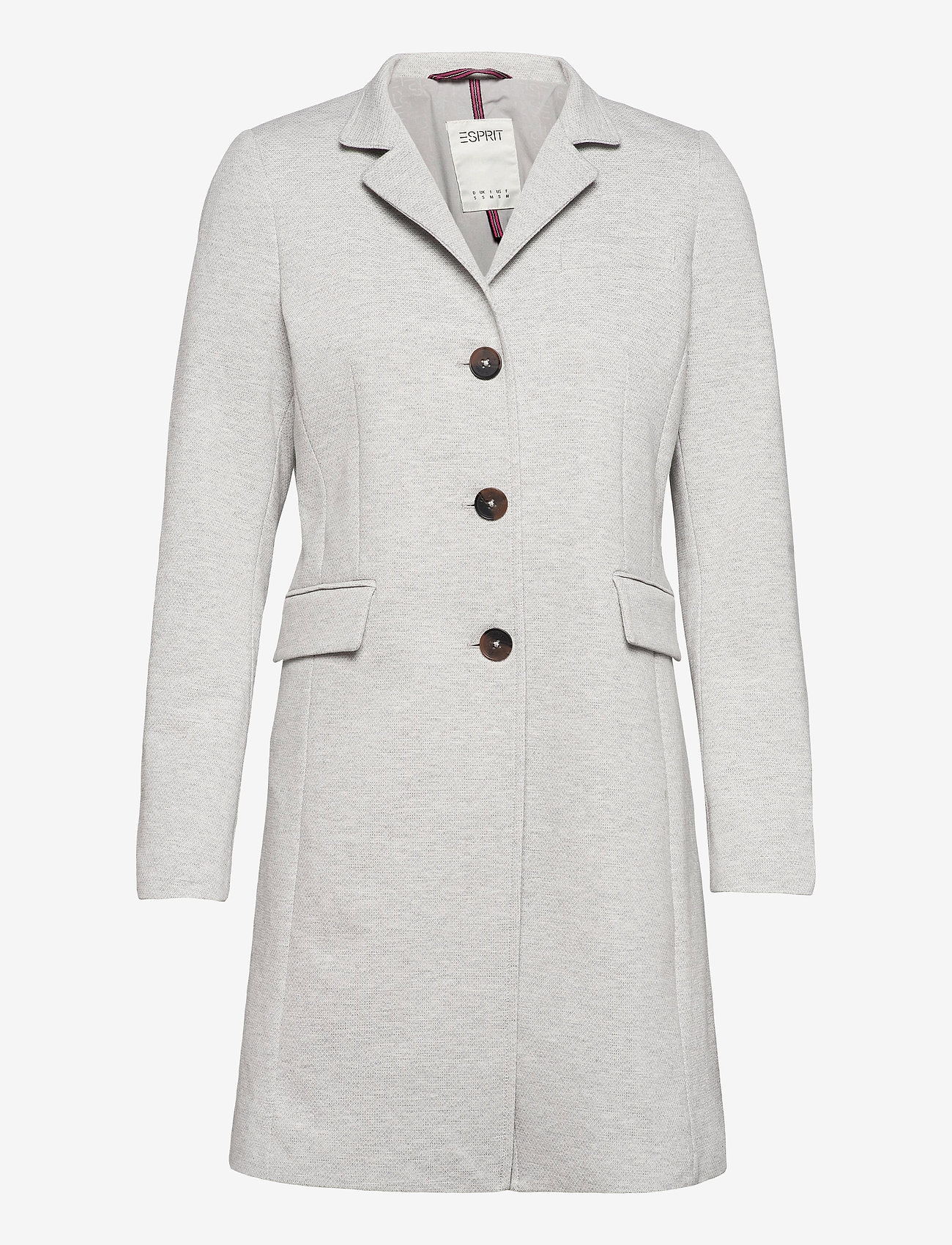 Esprit Casual - In blended cotton: jersey coat - light grey 5 - 0