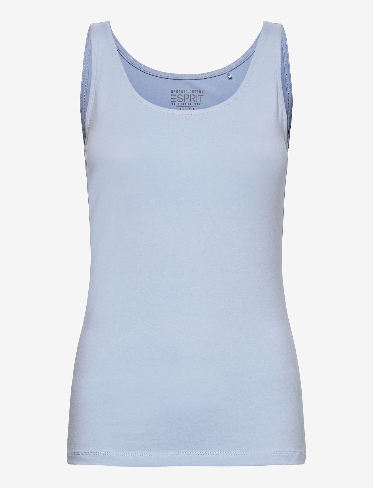 Sleeveless top made of organic cotton - PASTEL BLUE