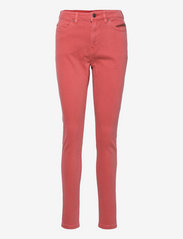 Stretch trousers with zip detail - CORAL