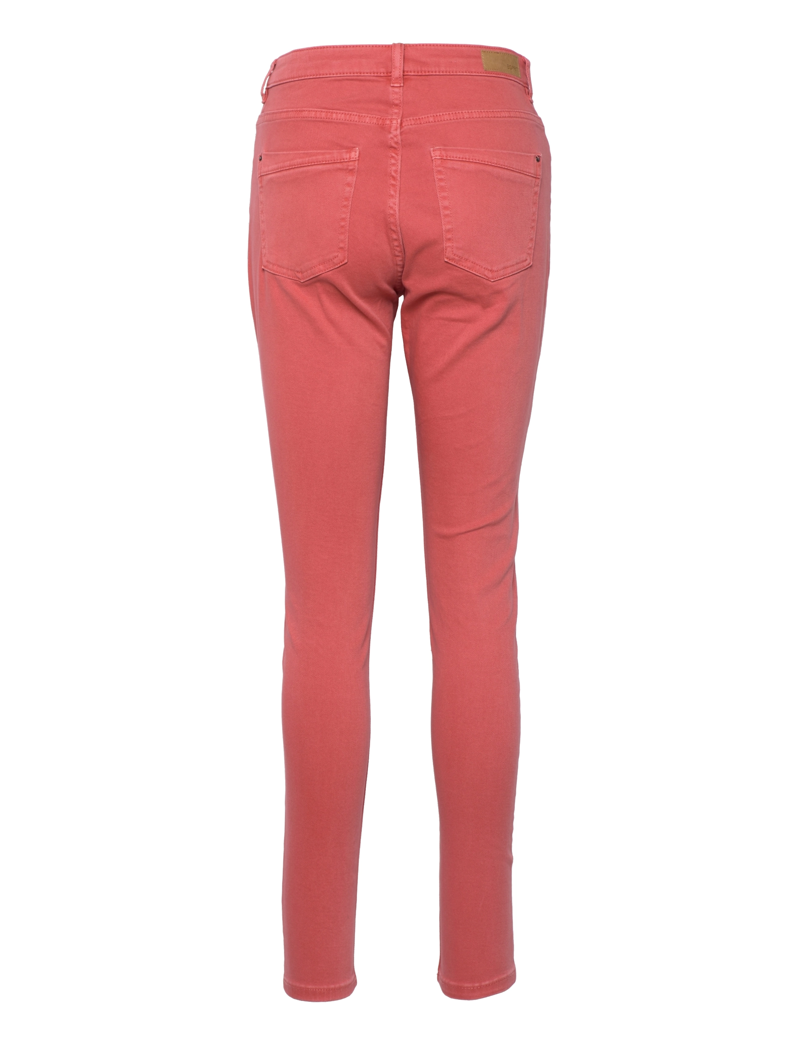 Esprit Casual - Stretch trousers with zip detail - slim jeans - coral - 1