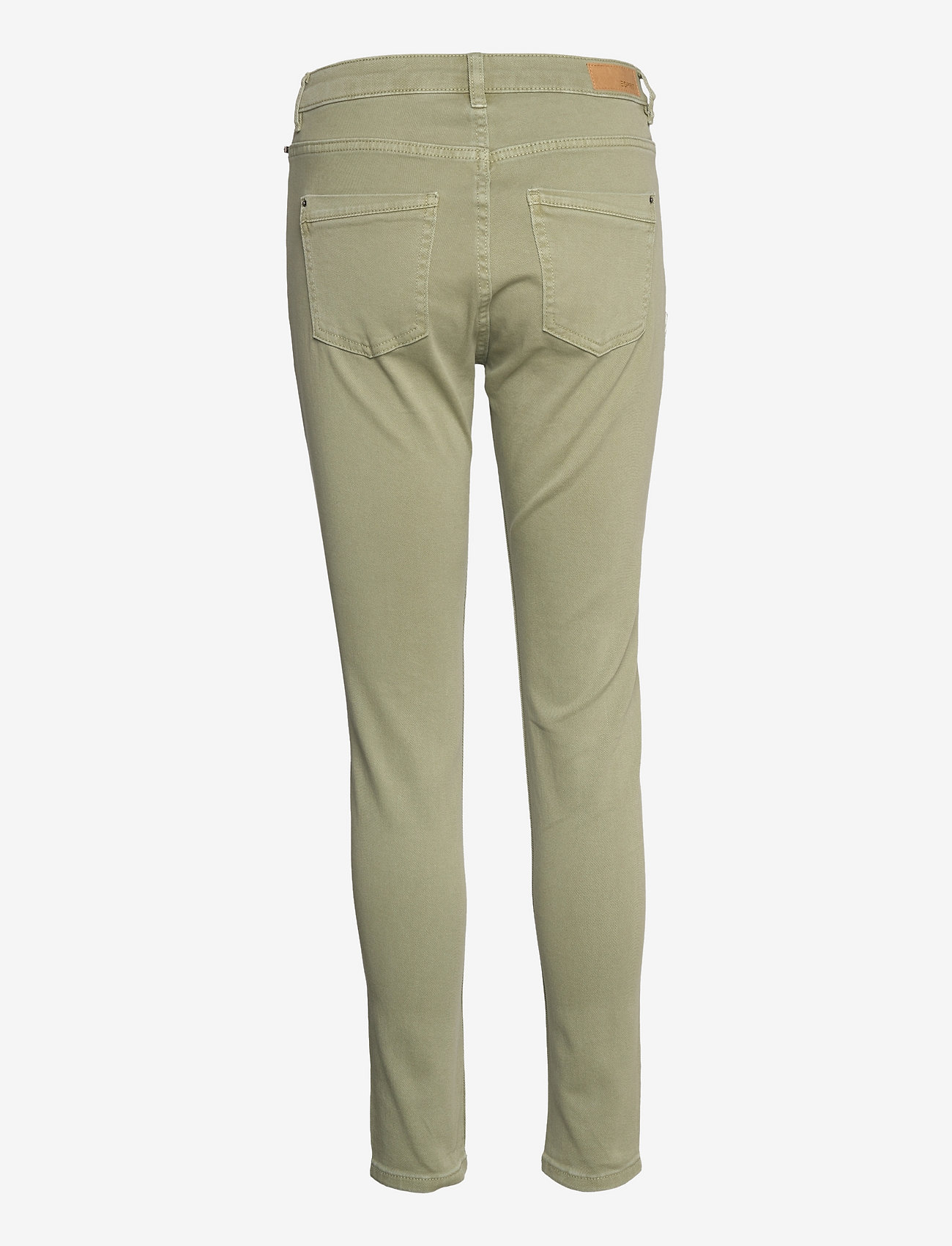 Esprit Casual - Stretch trousers with zip detail - slim fit -farkut - light khaki - 1