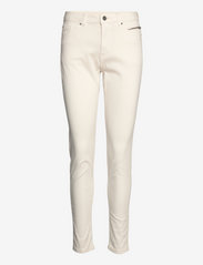 Stretch trousers with zip detail - OFF WHITE