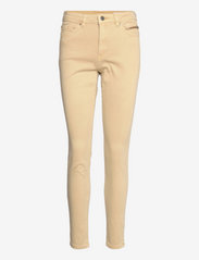 Stretch trousers with zip detail - SAND
