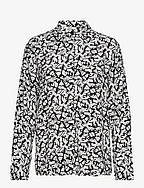 Patterned crepe blouse - BLACK 2