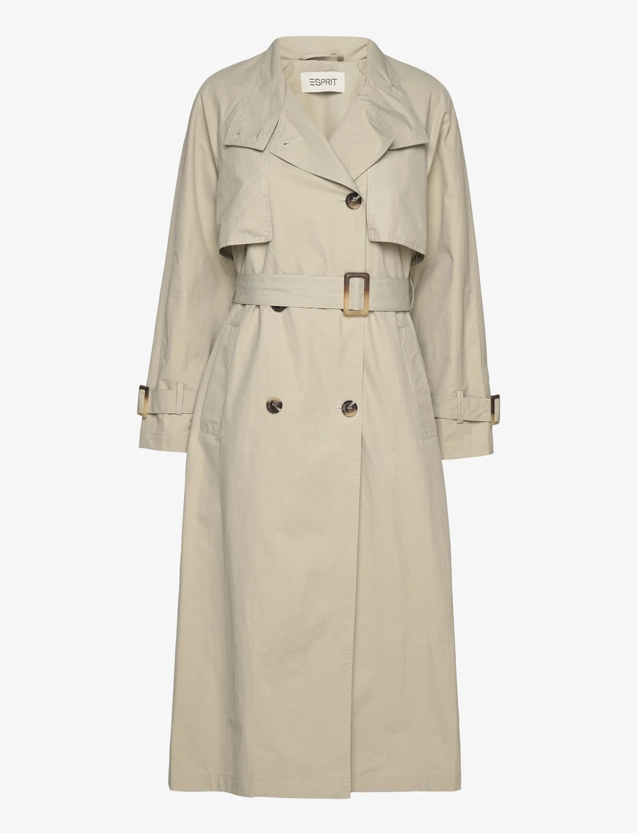 Esprit Casual - Trench coat with belt - pavasarinės striukės - dusty green - 0