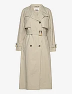 Trench coat with belt - DUSTY GREEN