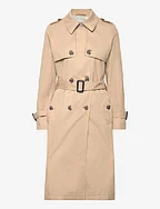 Double-breasted trench coat with belt - SAND