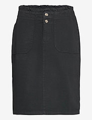 Utility skirt with a paperbag waistband - BLACK