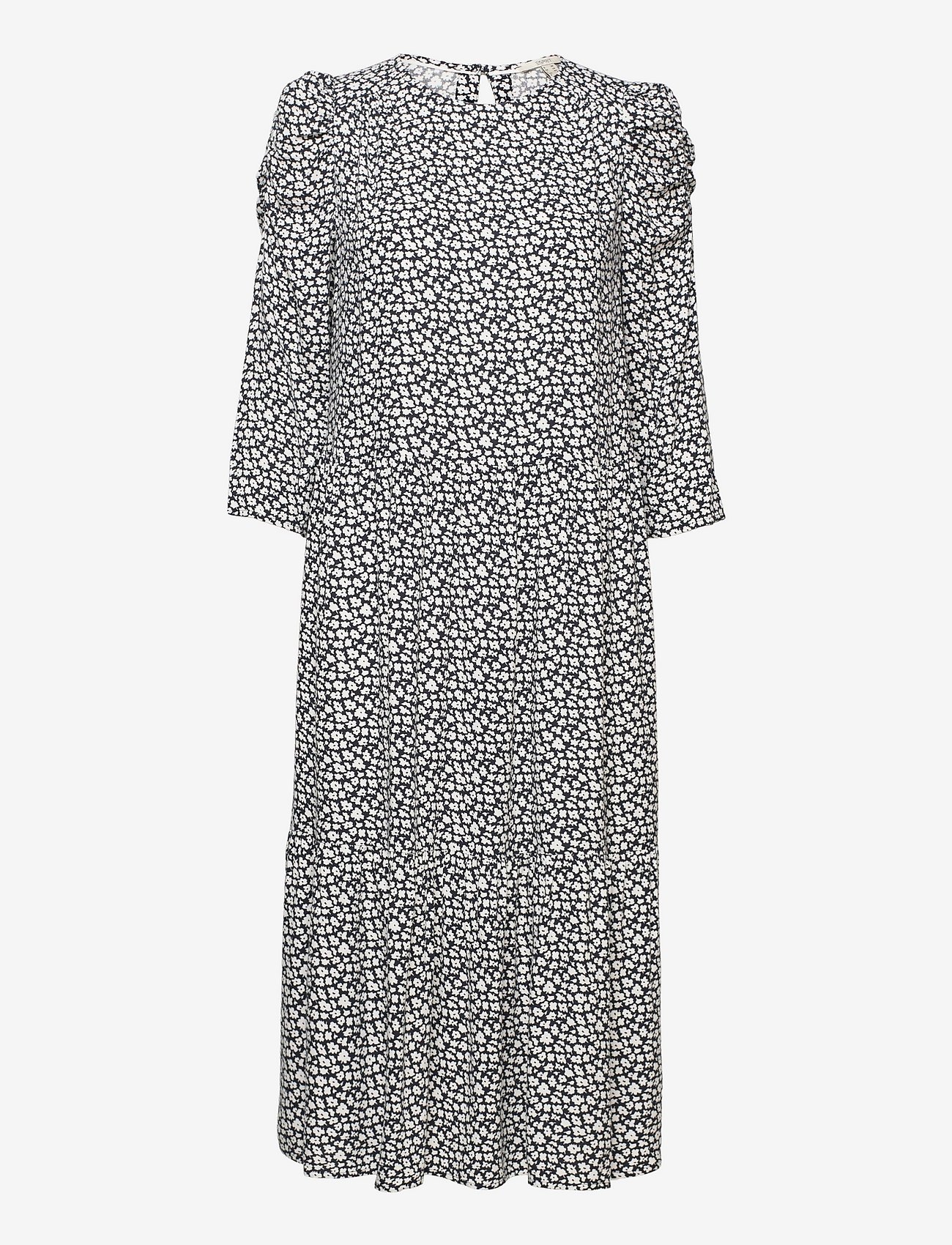 Esprit Casual - Printed midi dress, LENZING™ ECOVERO™ - midiklänningar - navy 4 - 0
