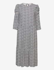 Esprit Casual - Printed midi dress, LENZING™ ECOVERO™ - midimekot - navy 4 - 0
