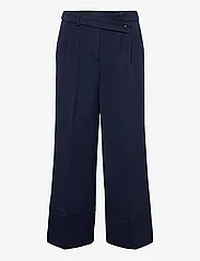 Esprit Casual - Culotte trousers with blended viscose - bukser med lige ben - navy - 0