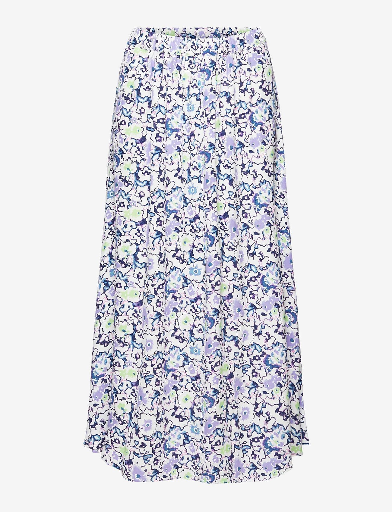Esprit Casual - Midi skirt with all-over floral pattern - white 4 - 0
