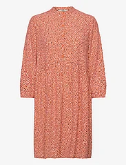 Esprit Casual - Woven midi dress with all-over pattern - midikleider - orange red 4 - 0