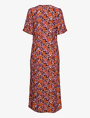 Esprit Casual - Short-sleeved midi dress with floral pattern - vasarinės suknelės - navy 5 - 1
