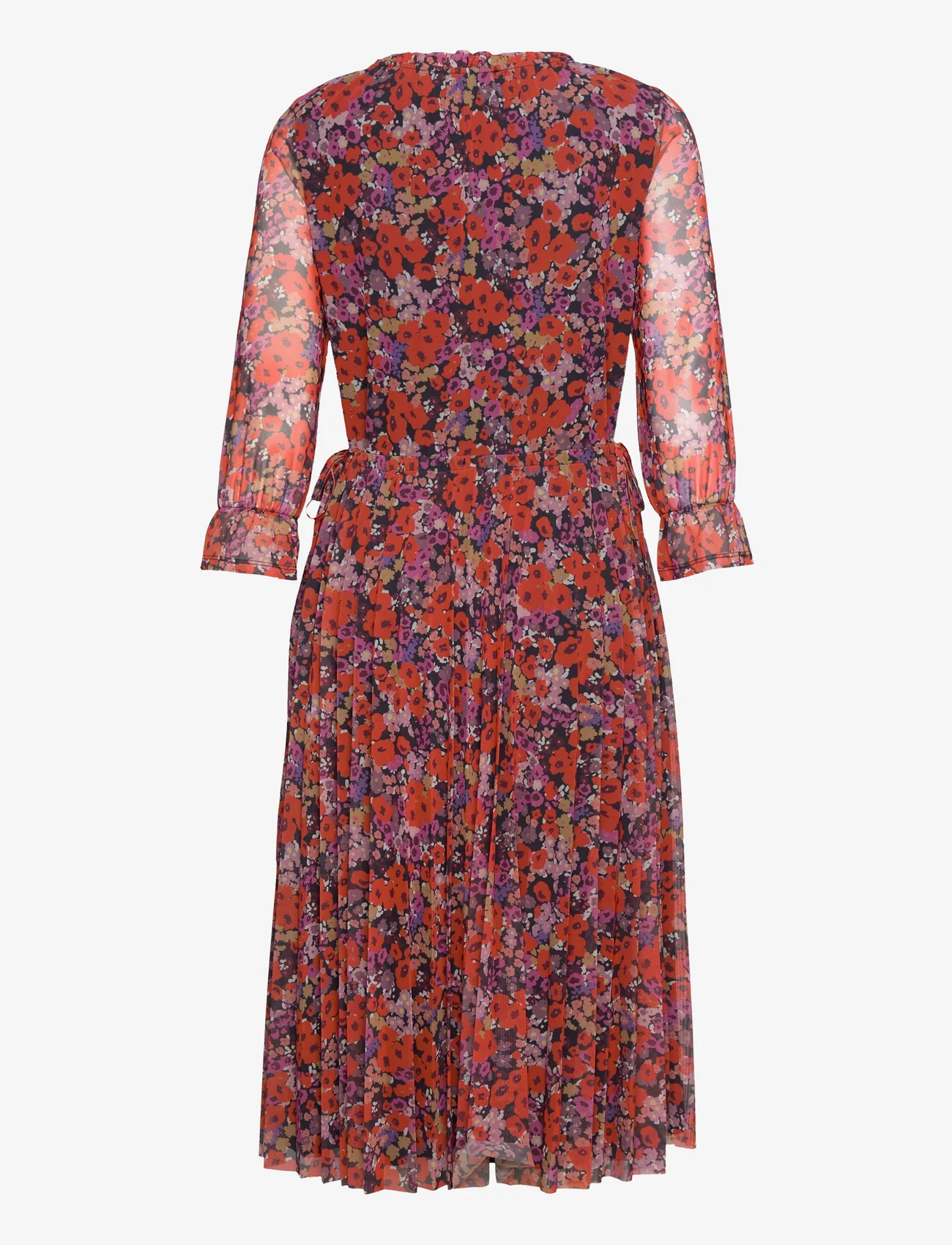 Esprit Casual - Mesh midi dress with all-over pattern - sukienki koszulowe - navy 5 - 1