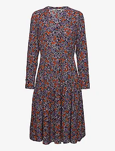 Midi dress with all-over floral print, Esprit Casual