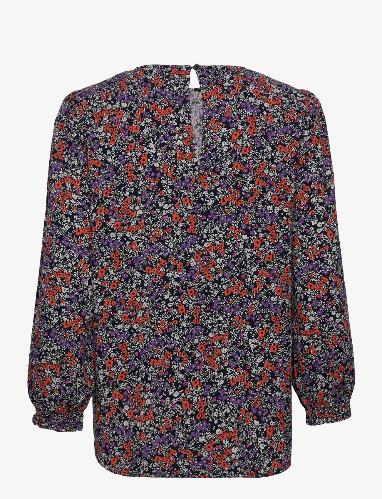 Esprit Casual - Floral blouse with 3/4 sleeves - långärmade blusar - navy 4 - 1