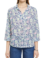 Esprit Casual - Cotton blouse with floral print - long-sleeved blouses - white 4 - 1