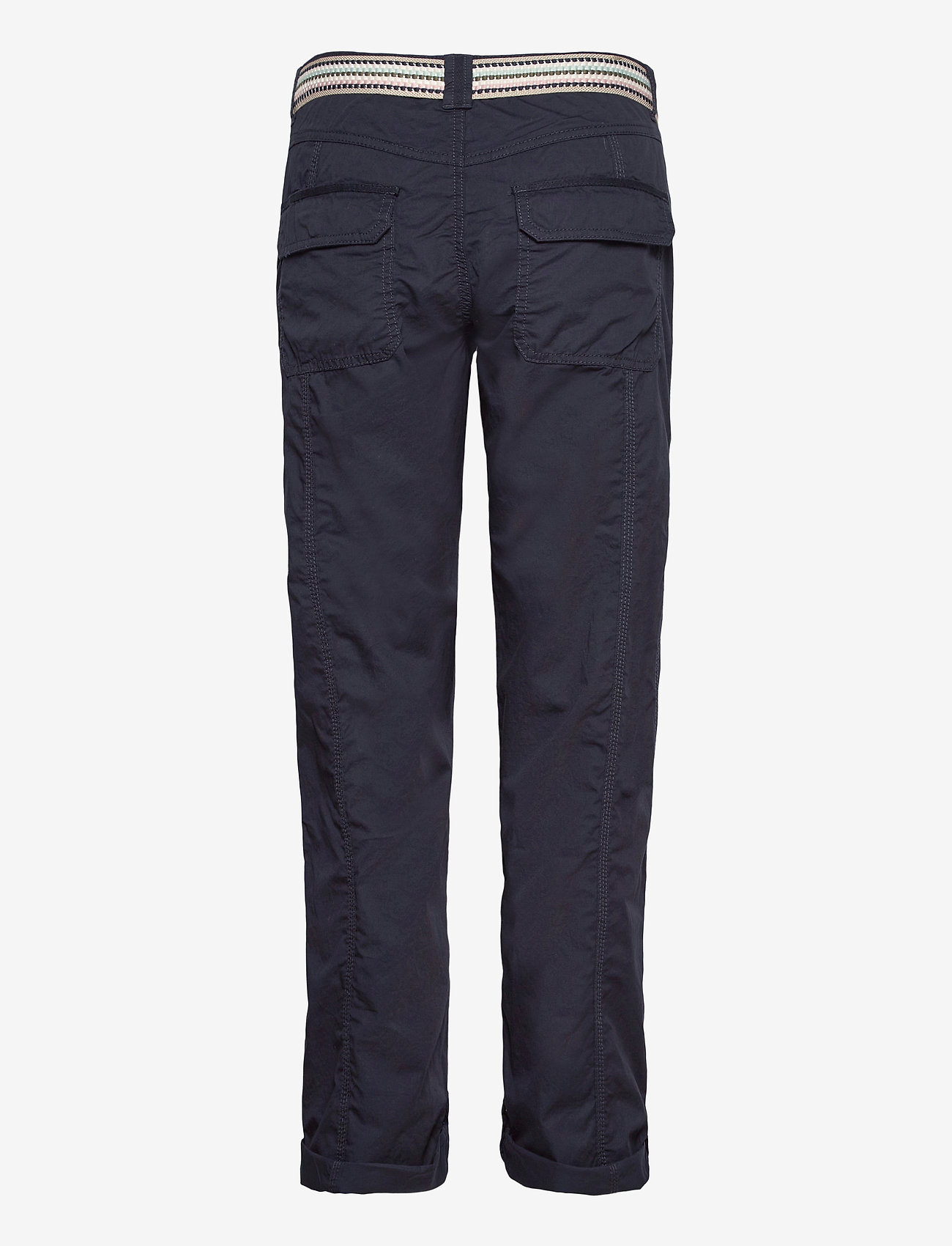 Esprit Casual - PLAY trousers with belt, organic cotton - navy - 0