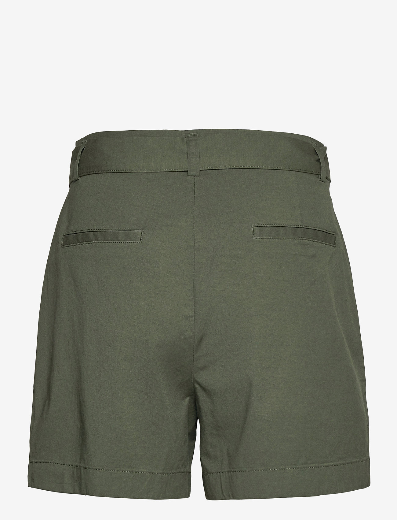 Esprit Casual - Shorts in a paper bag style with a belt - khaki green - 1