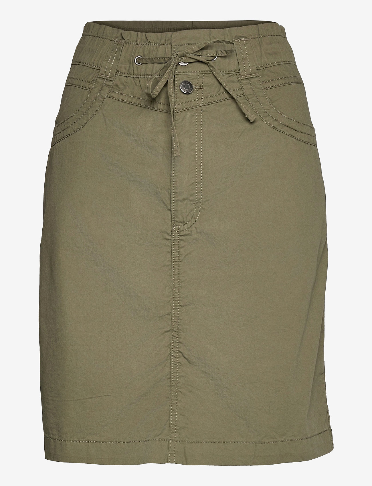 Esprit Casual - PLAY mini skirt made of 100% organic cotton - kurze röcke - khaki green - 0