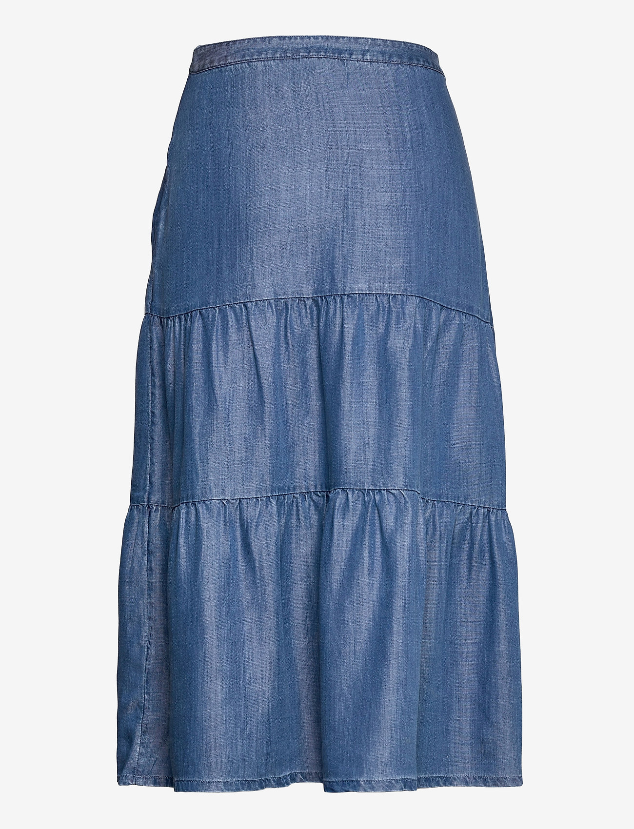 Esprit Casual - Made of TENCEL™: Denim-look midi skirt - blue medium wash - 1