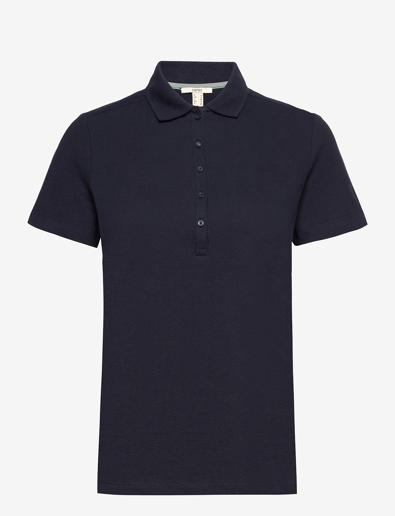 Esprit Casual - Piqué polo shirt made of stretch organic cotton - navy - 0