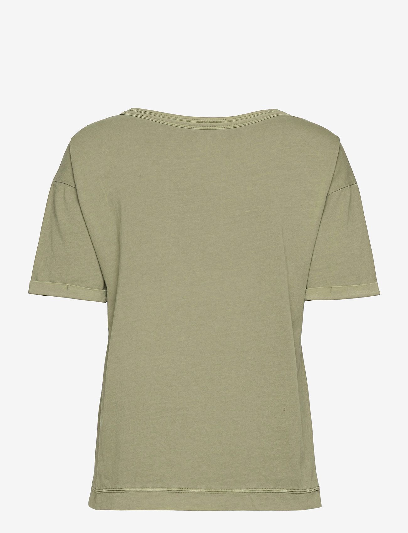 Esprit Casual - Washed-effect T-shirt, organic cotton - light khaki - 1