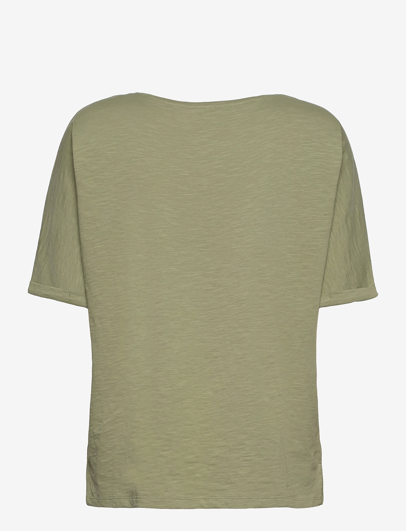 Esprit Casual - Line-art T-shirt, organic cotton - light khaki - 1