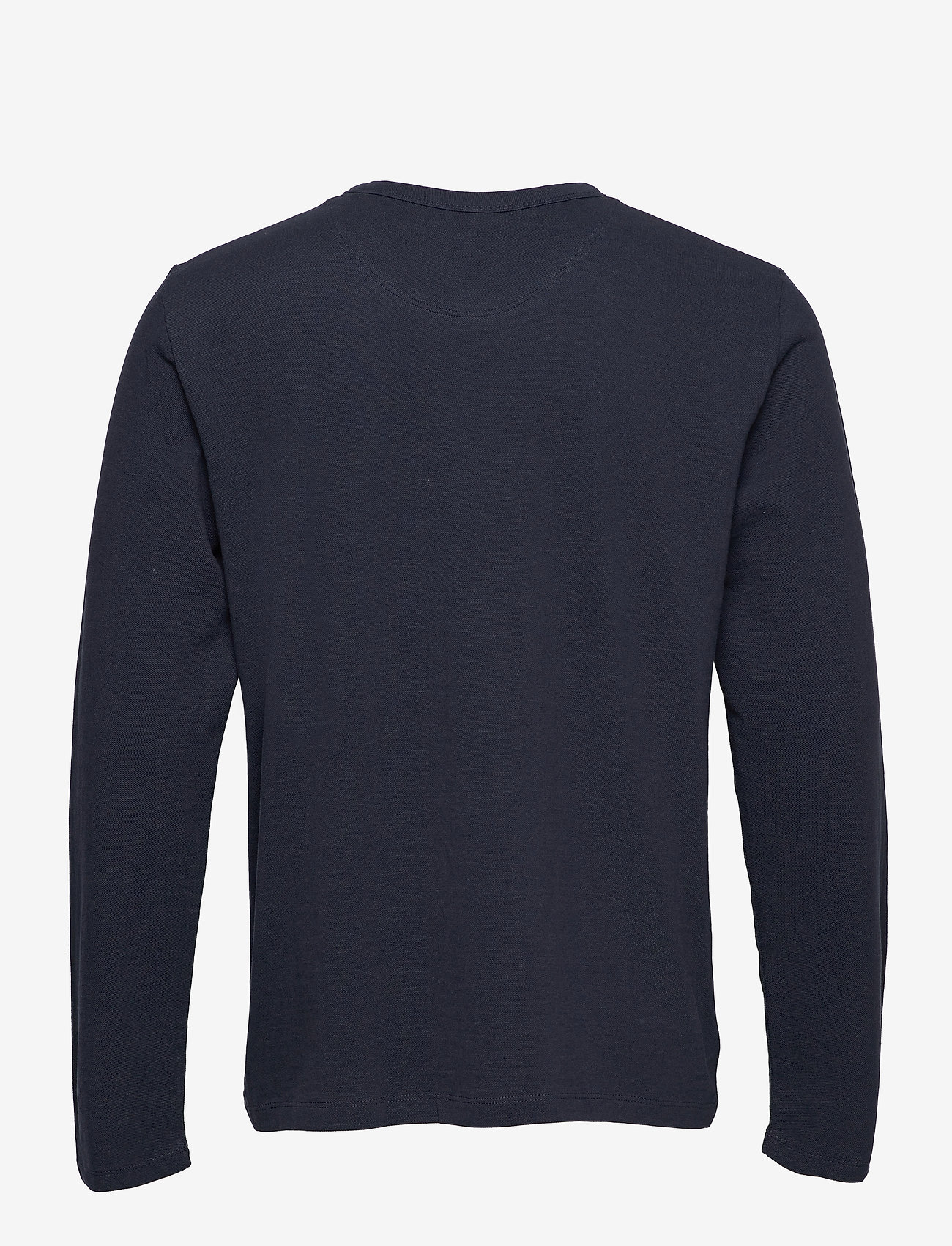 Esprit Casual - Piqué long-sleeved top, 100% organic cotton - navy - 1