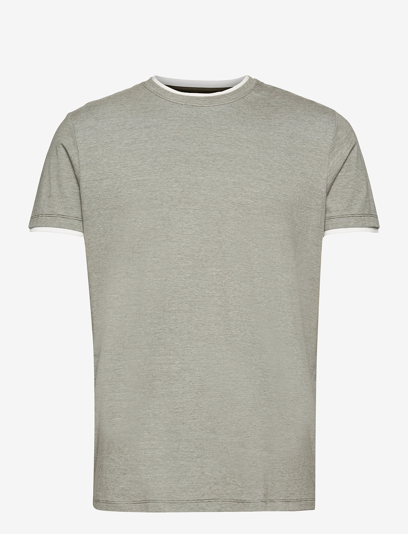 Layered jersey T-shirt, 100% organic cotton - DARK KHAKI 3