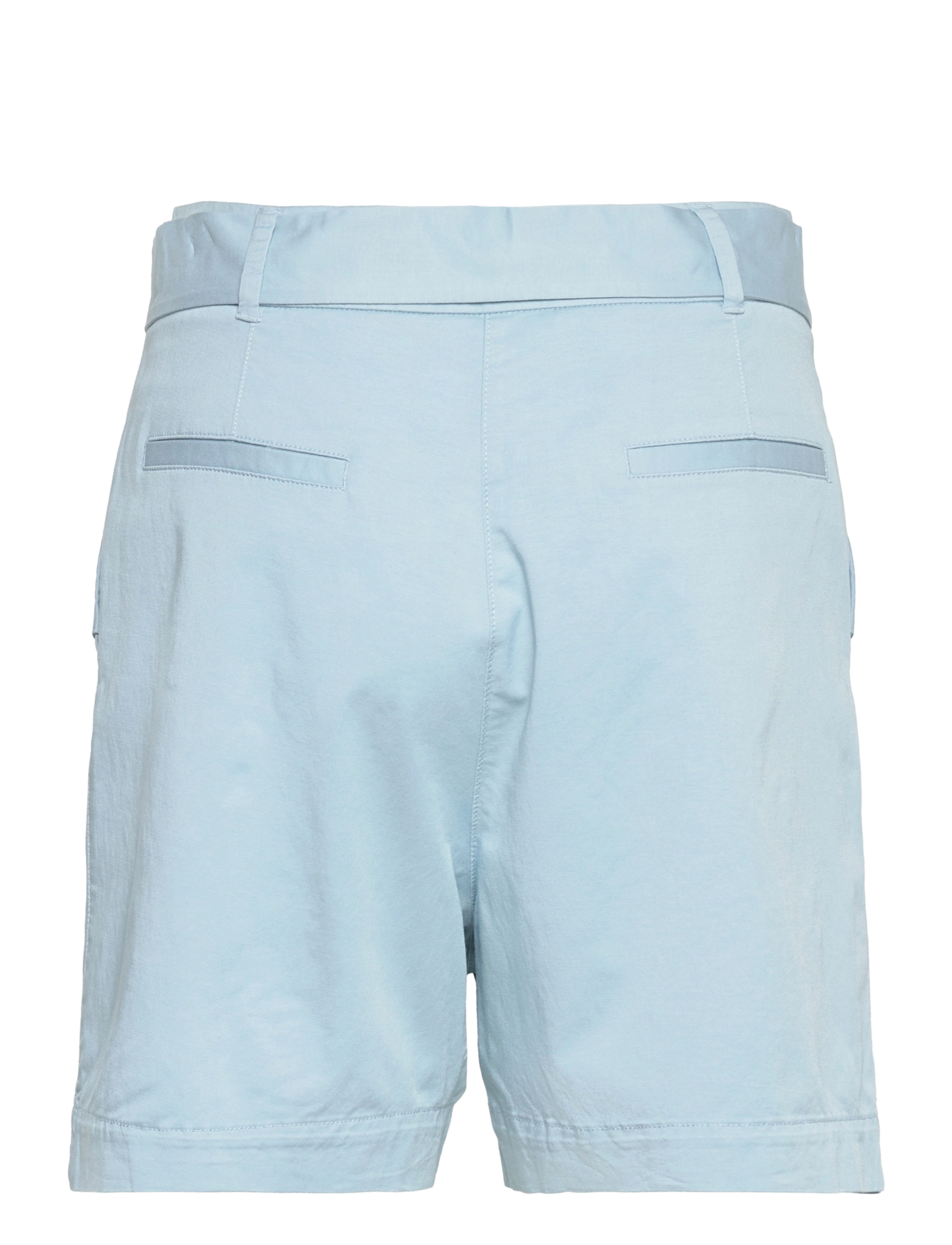 Esprit Casual - Shorts with a tie-around belt, LENZING™ ECOVERO™ - grey blue - 1