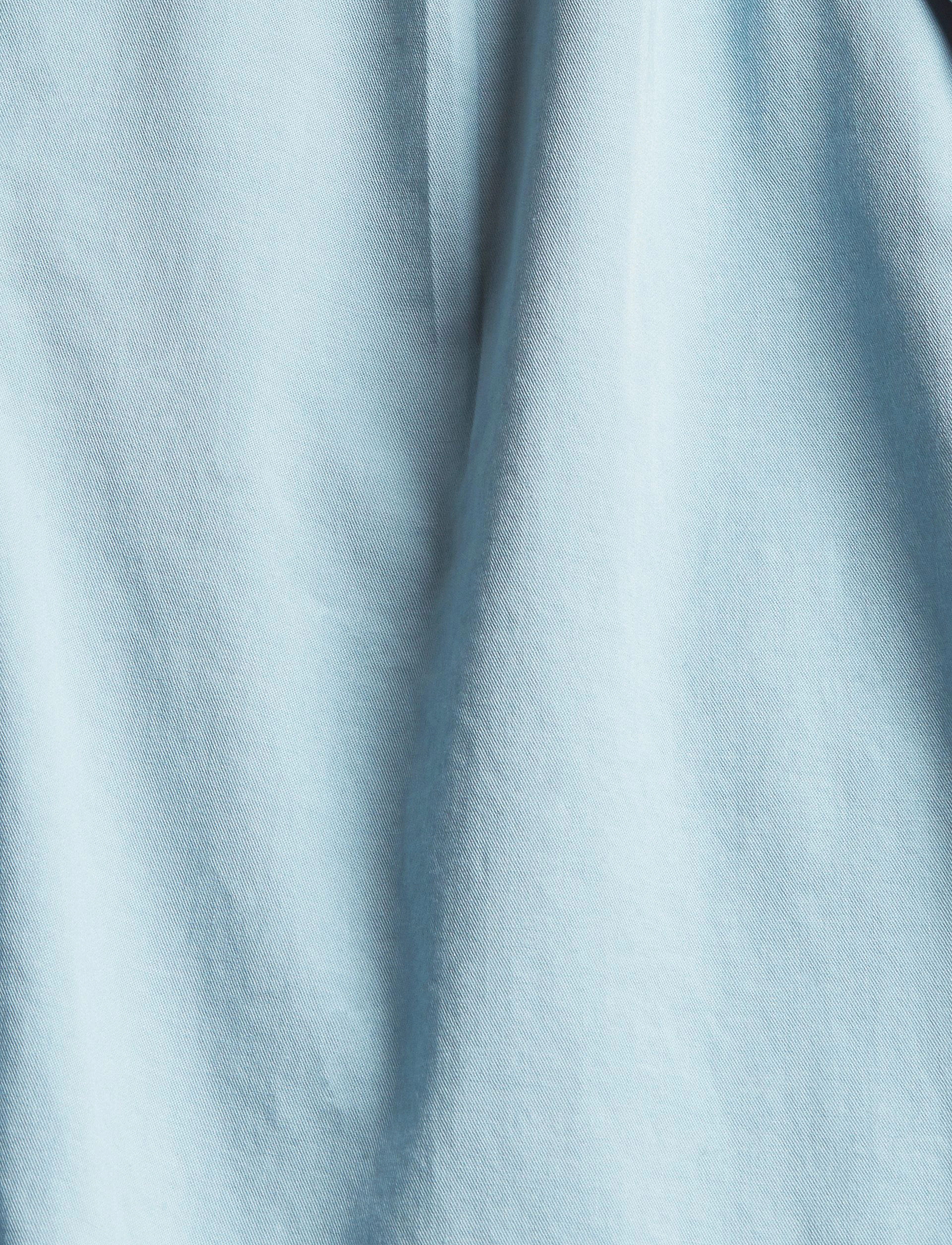 Esprit Casual - Shorts with a tie-around belt, LENZING™ ECOVERO™ - grey blue - 4