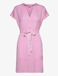 Made of TENCEL™:  tunic dress with a belt, Esprit Casual