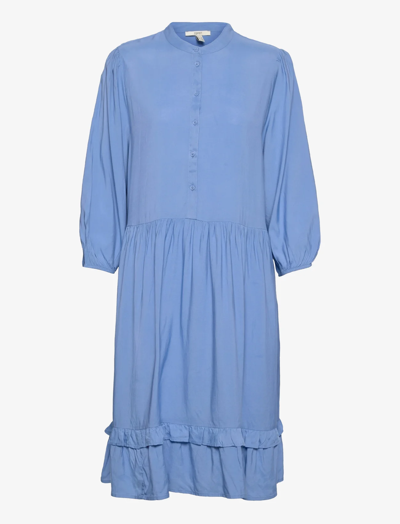 Esprit Casual - Women Dresses light woven midi - shirt dresses - light blue lavender 2 - 0