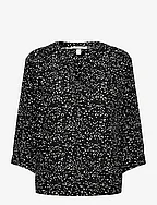 Print blouse with LENZING™ ECOVERO™ - BLACK 4