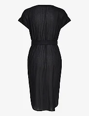 Esprit Casual - Crinkled midi dress with belt - skjortklänningar - black 4 - 1
