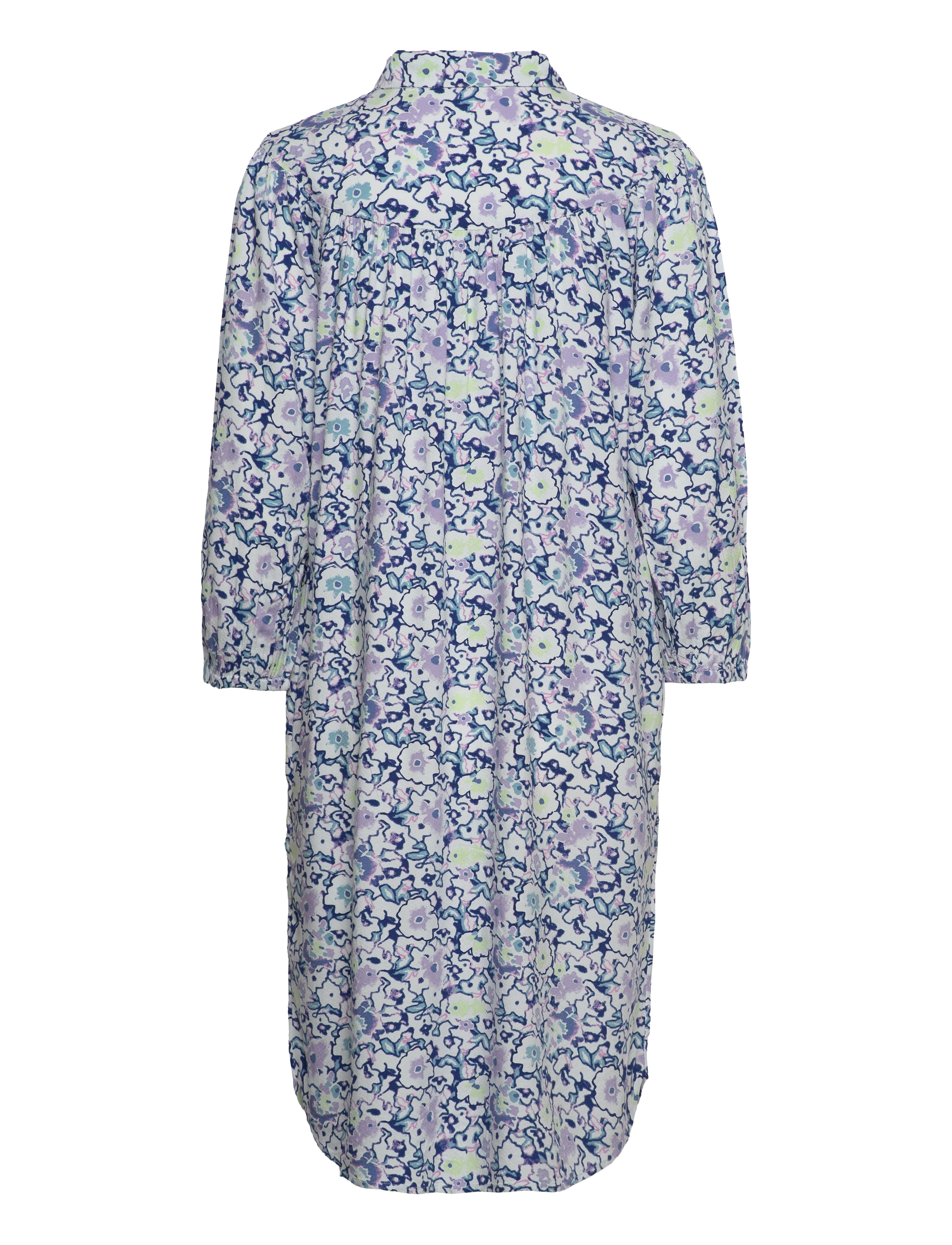 Esprit Casual - Viscose midi dress with all-over print - skjortekjoler - white 4 - 1