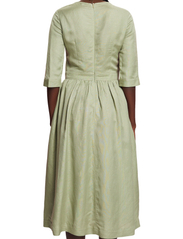 Esprit Casual - Blended linen and viscose woven midi dress - vidutinio ilgio suknelės - light khaki - 2