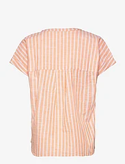 Esprit Casual - Striped cotton blouse - kortærmede bluser - orange 3 - 1