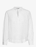 Embroidered cotton blouse - WHITE