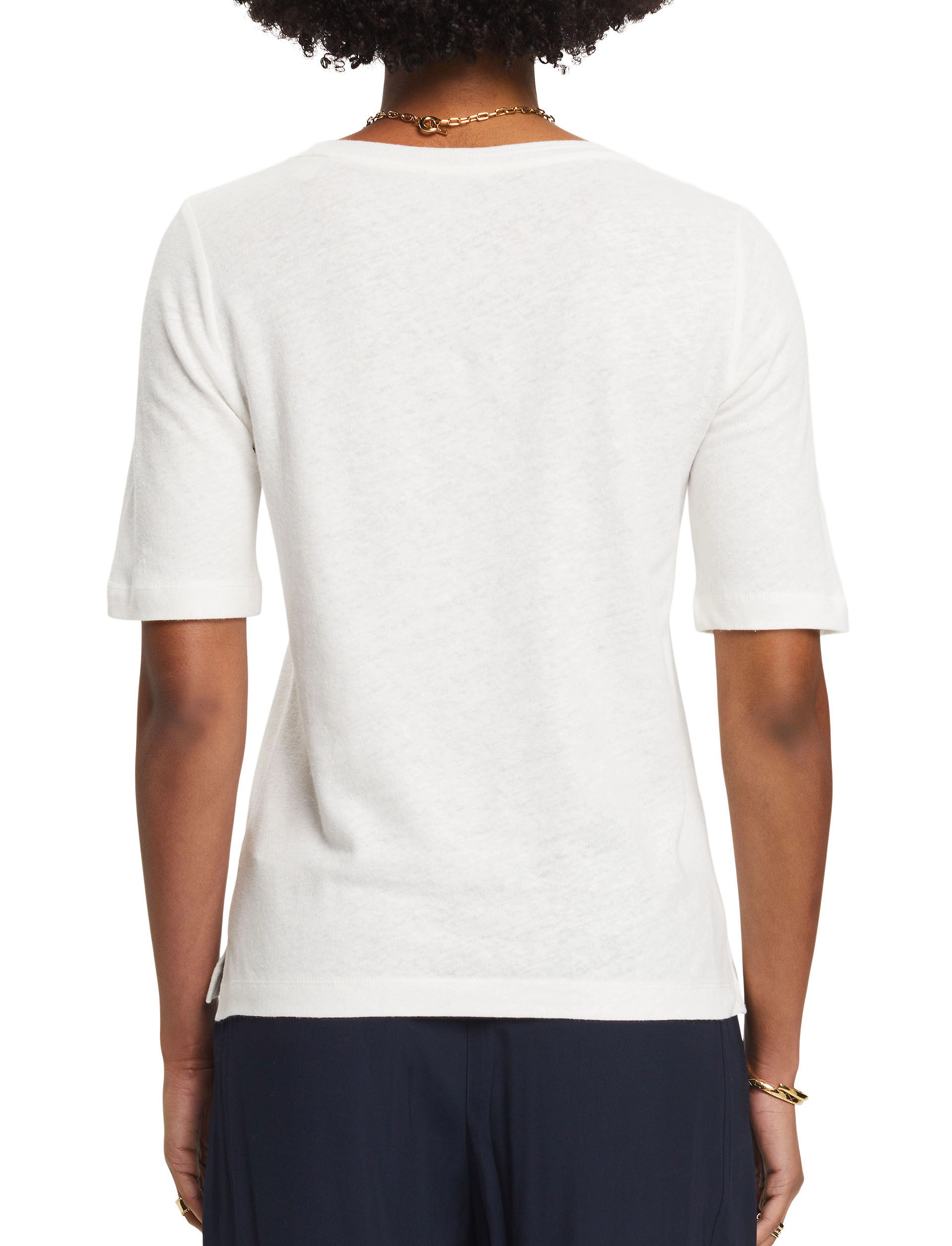 Esprit Casual - Linen blend t-shirt - t-shirts - off white - 2