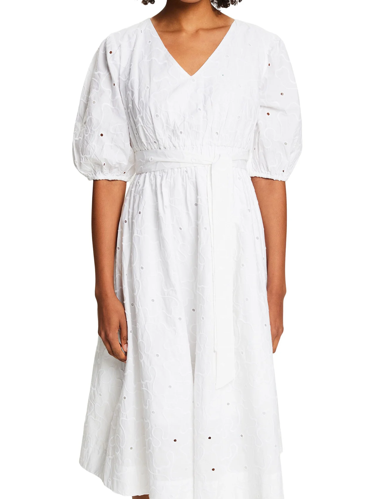 Esprit Casual - Dresses light woven - vasarinės suknelės - white - 1