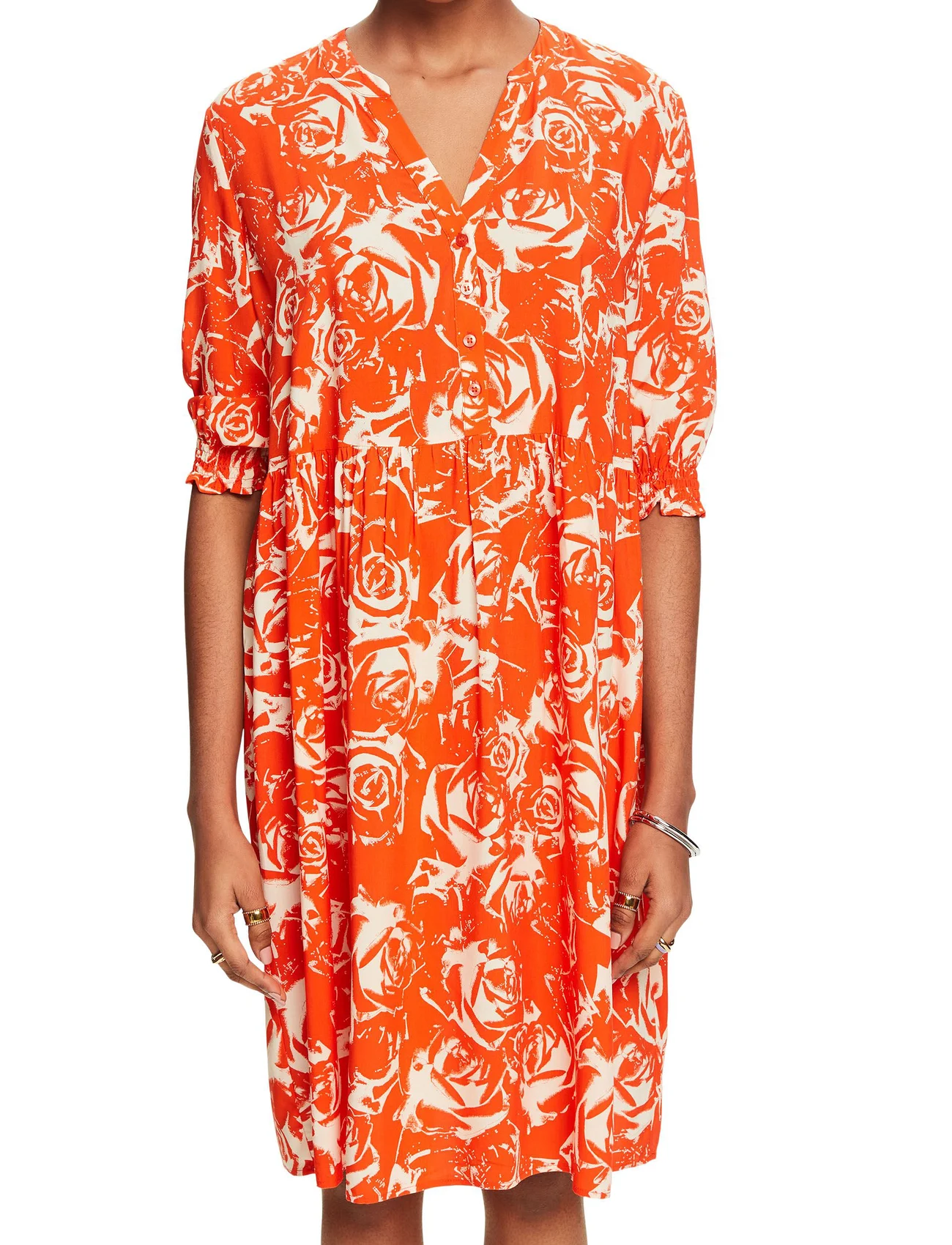 Esprit Casual - Dresses light woven - sommarklänningar - bright orange 3 - 1