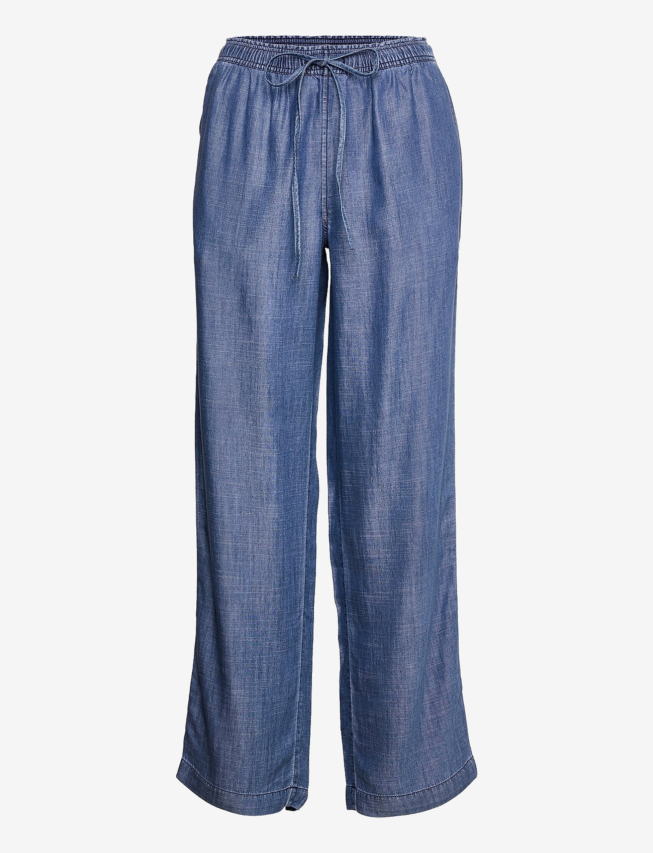 Esprit Casual - Made of TENCEL™: wide-leg trousers - blue dark wash - 0