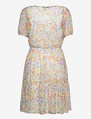 Esprit Casual - Mesh dress in a wrap look with a print - summer dresses - off white 4 - 1