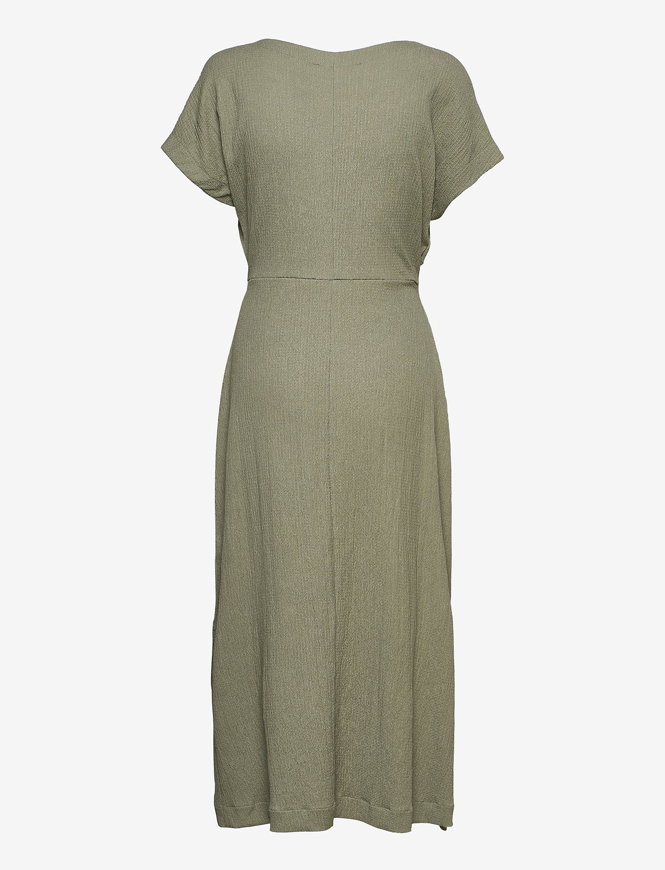 Esprit Casual - Recycled: midi dress with a tie-around belt - light khaki - 1