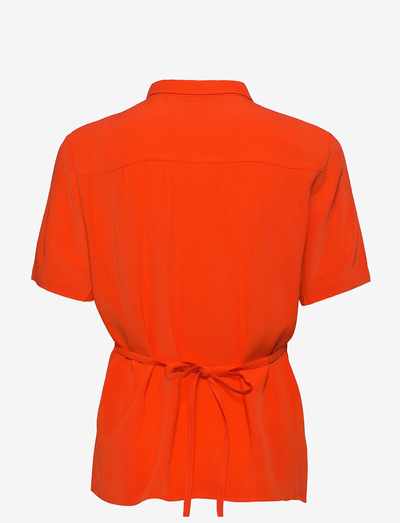 Esprit Casual - Short sleeve shirt blouse with ties - orange red - 1